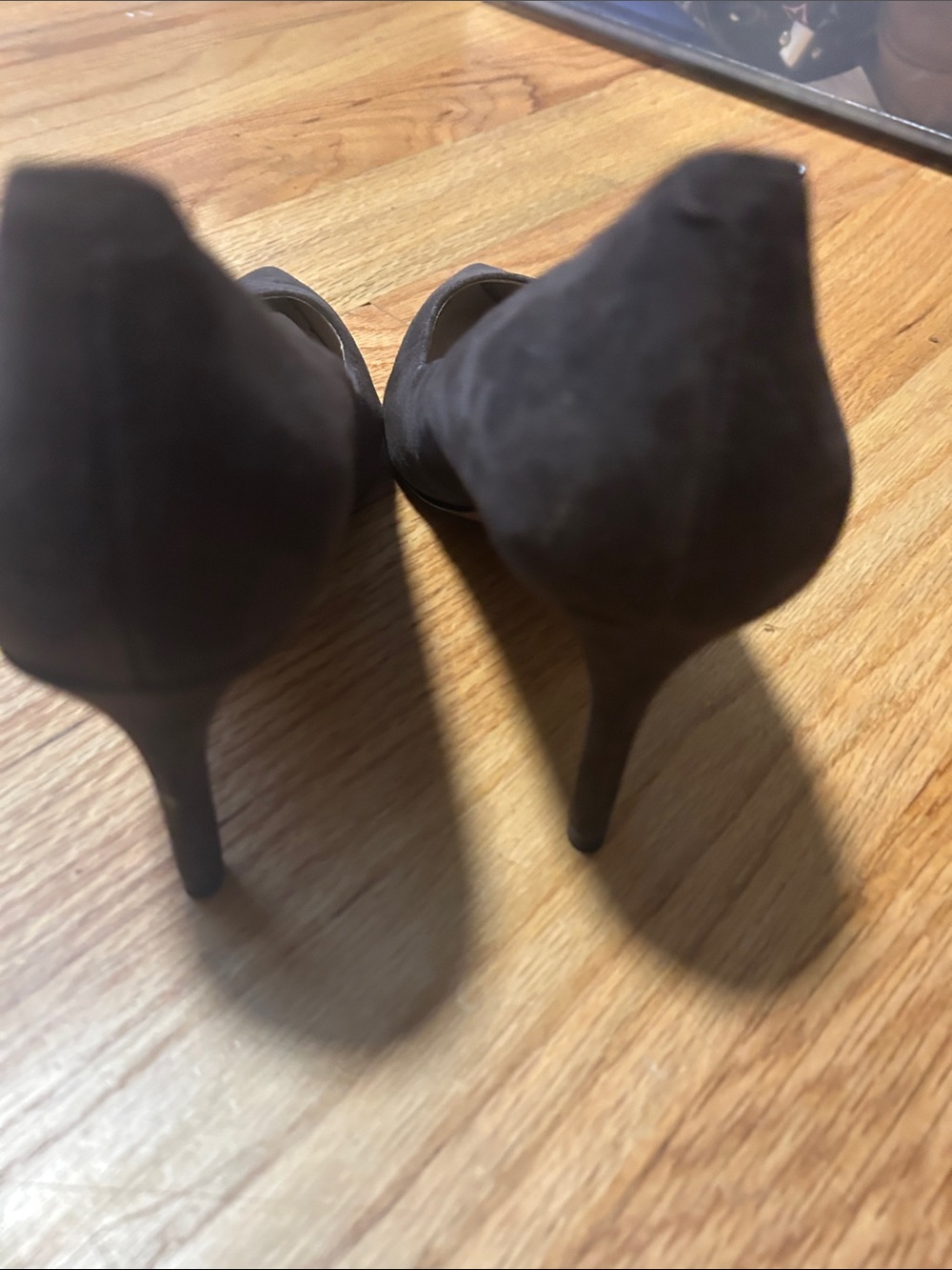 Banana Republic Dark Brown Suede Pointed-Toe Heels - Picture 2 of 4